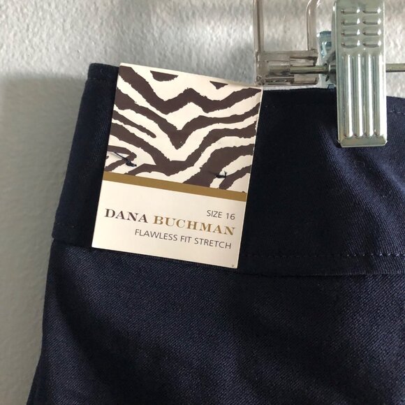 Dana Buchman Women’s Capri Pants Size 16 Navy Blue - NWT - Picture 5 of 10